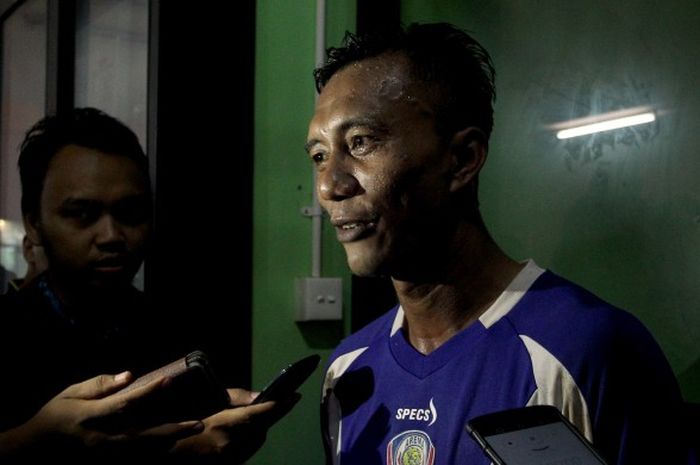 Hermawan, salah satu pemain Arema Cronus yang didepak pelatih Milomir Seslija.