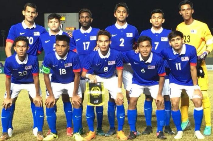 Timnas U-19 Malaysia jelang laga kontra timnas U-19 Timor Leste pada laga ketiga Grup B fase penyisihan Piala AFF U-19 2018 di Stadion Gelora Joko Samudro, Kabupaten Gresik, 8 Juli 2018.