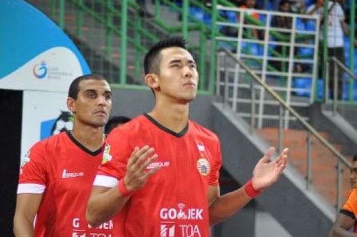  Ryuji Utomo saat membela Persija Jakarta di Liga 1 2017. 