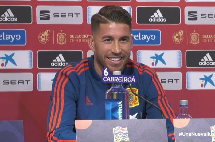  Bek timnas Spanyol, Sergio Ramos. 