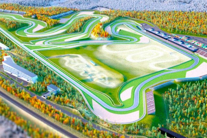 Desain tampak atas Sirkuit KymiRing di Finlandia yang akan menjadi tuan rumah MotoGP pada 2020.