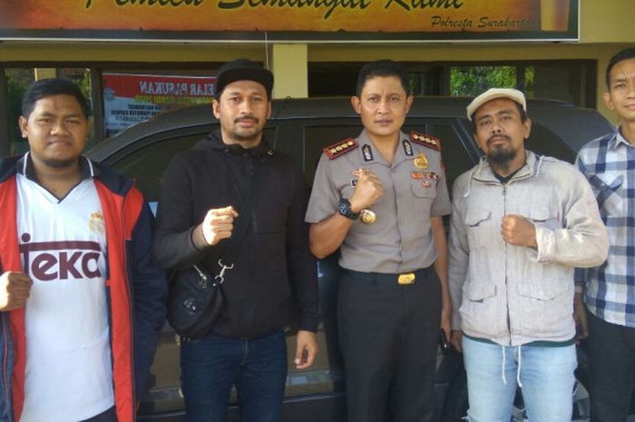 Rapat koordinasi pihak kepolisian Surakarta bersama dengan perwakilan Bonek, manajemen Persebaya, dan Presiden Pasoepati, Kamis (31/5/2018).