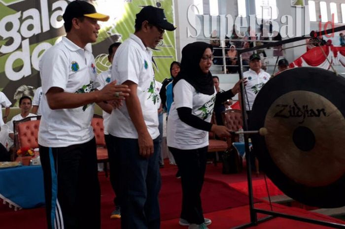 Staf Ahli Menpora Bidang Kerjasama dan Kelembagaan, Dra Adiati Noerdin MA, membuka pagelaran Gala Desa 2017 di Kabupaten Batanghari, Jambi, Sabtu (23/9/2017).