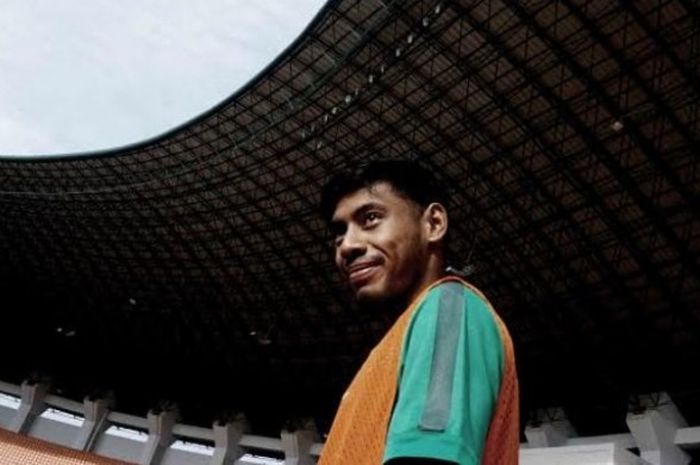 Gelandang Persija, Syahroni saat seleksi pemain timnas Indonesia di Stadion Pakansari, Cibinong, Kabupaten Bogor, Selasa (9/8/2016) pagi.