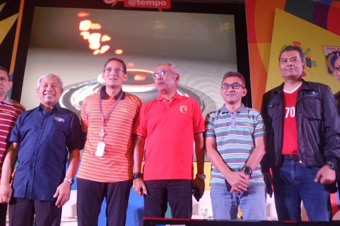 Wakil gubernur DKI Jakarta, Sandiaga Uno, hadir dalam acara diskusi persiapan Jakarta menyambut Asian Games 2018 di Putri Duyung Ancol, Kamis (26/7/2018).