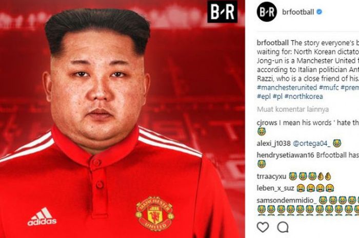 Kim Jong-un dikabarkan merupakan fan berat Manchester United