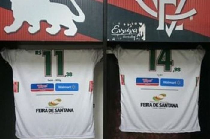 Tampilan belakang seragam Fluminense de Feira.