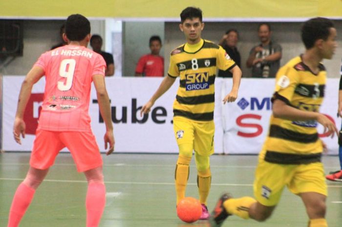 SKN FC Kebumen melawan My Futsal Cosmo Jakarta di GOR Amongrogo, Yogyakarta, Minggu (18/3/2018)