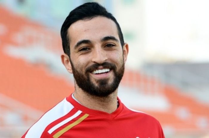 Driss Fettouhi saat memperkuat klub asal Uni Emirat Arab Pro-League, Ajman Club, pada 2013.