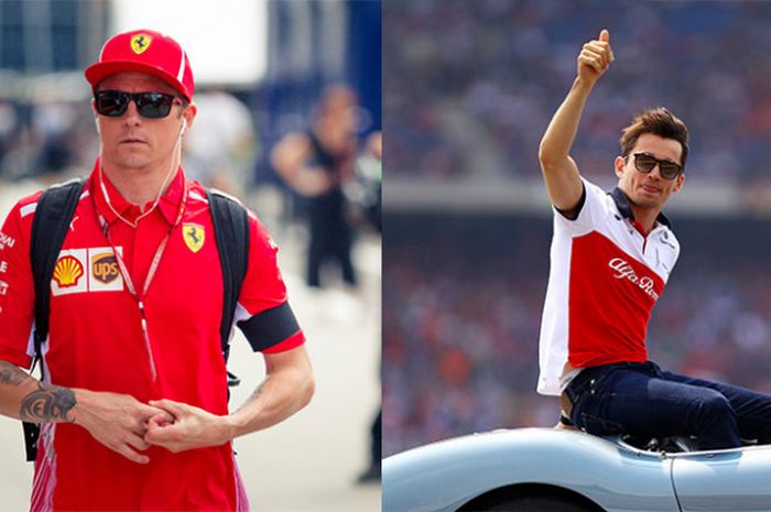 Kimi Raikkonen dan Charles Leclerc.