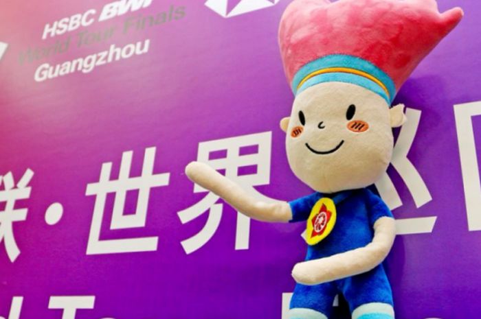 Maskot BWF World Tour Finals 2018 bernama Superboy