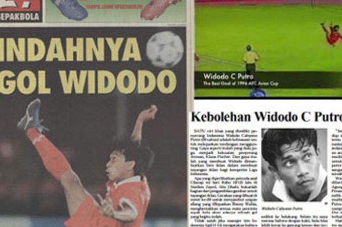Widodo C Putro mencetak gol spektakuler pada Piala Asia 1996.