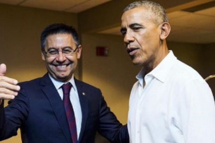 Presiden Barcelona bertemu dengan Presiden Amerika ke 44 Barack Obama