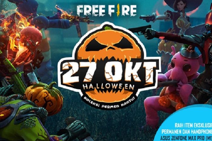 Garena Free Fire menyiapkan hadiah handphone pada event pesta Halloween pada 27 Oktober 2018.