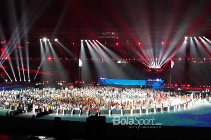 Suasana closing ceremony Asian Games 2018 di Stadion Utama Gelora Bung Karno, Jakarta, 2 September 2018.