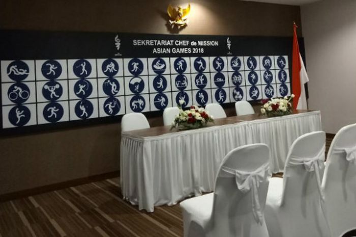 Ruangan rapat  di Gedung Sekretariat Chief de Mission Asian Games 2018