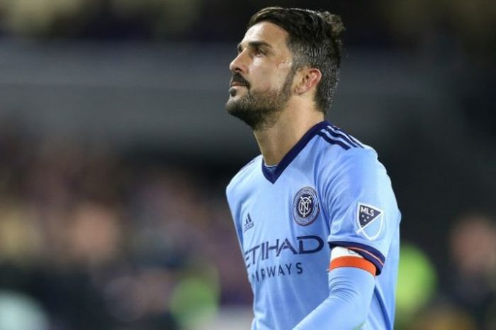 Striker New York City FC, David Villa, dalam laga kontra Philadelphia Union di Talen Energy Stadium pada lanjutan Liga Amerika Serikat, Jumat (14/4/2017) atau Sabtu WIB