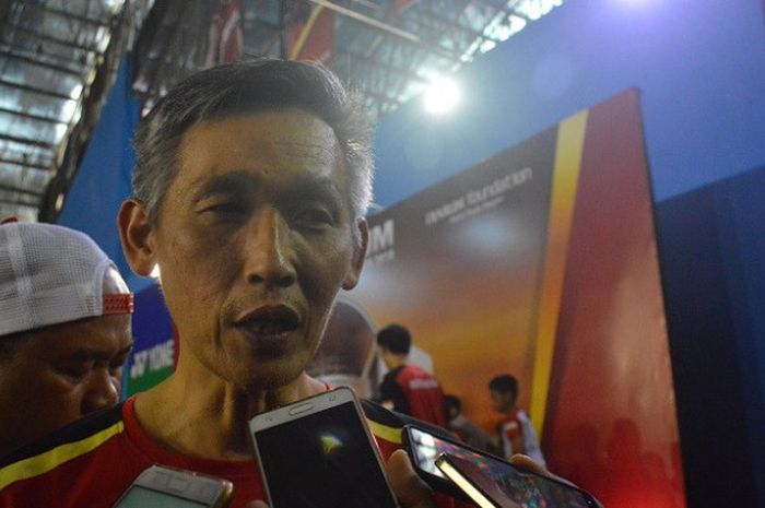 Manajer tim PB Djarum, Fung Permadi, setelah pembagian super tiket pada audisi umum beasiswa bulu tangkis di GOR RM Said, Senin (6/8/2018).
