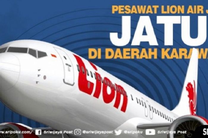 Ilustrasi pesawat Lion Air JT 610 yang jatuh di perairan Karawang, Senin (29/10/2018).
