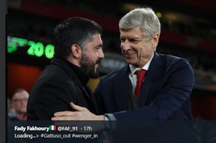 Dua laga lagi, AC Milan bisa saja menunjuk Arsene Wenger sebagai pelatih menggantikan posisi Gennaro Gattuso.