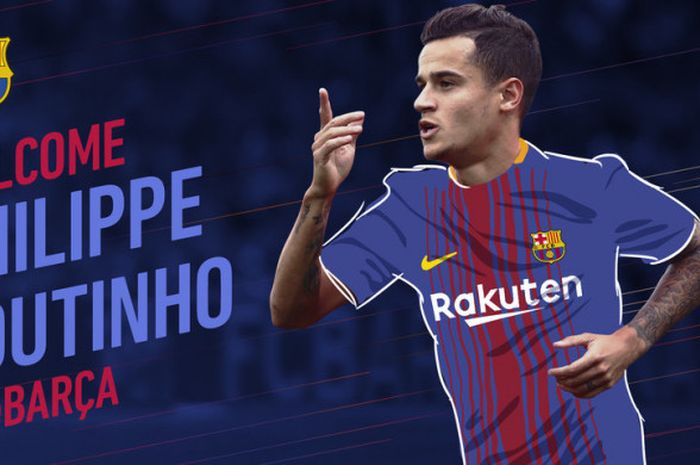 Grafis yang dibuat FC Barcelona untuk menyambut bergabungnya Philippe Coutinho.