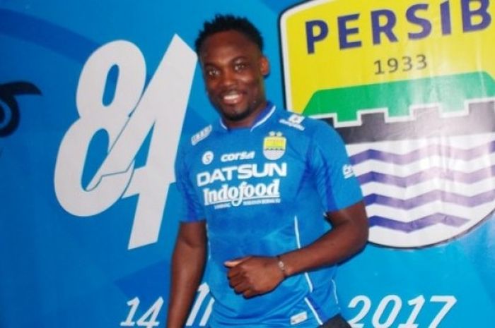 Michael Essien saat ditemui di Graha Persib, Jalan Sulanjana, Kota Bandung, Rabu (29/3/2017)