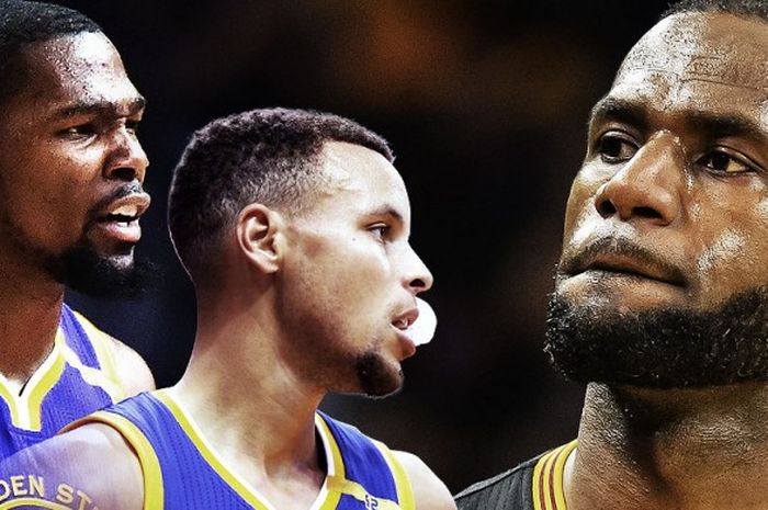 Stephen Curry dan Kevin Durant, masih belum klop. LeBron James, menunjukkan peningkatan performa.
