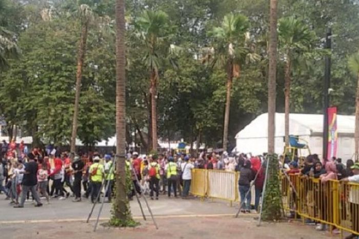 Suasana gate open penutupan Asian Games 2018 di Stadion Utama Gelora Bung Karno (SUGBK).