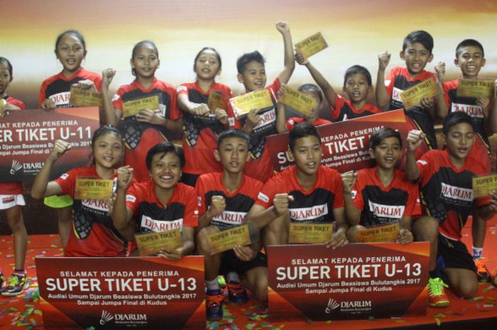 Enam belas peserta dari U 11 dan U 13 yang lolos pada babak grand final di Kudus, Jawa Timur September mendatang.
