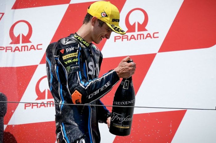 Luca Marini berhasil finis posisi ketiga pada balapan Moto2 GP Jerman di Sirkuit Sachsenring, Jerman
