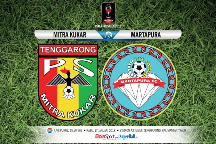 Mitra Kukar akan menghadapi Martapura di ajang Piala Presiden 2018 pada Rabu (17/1/2018)