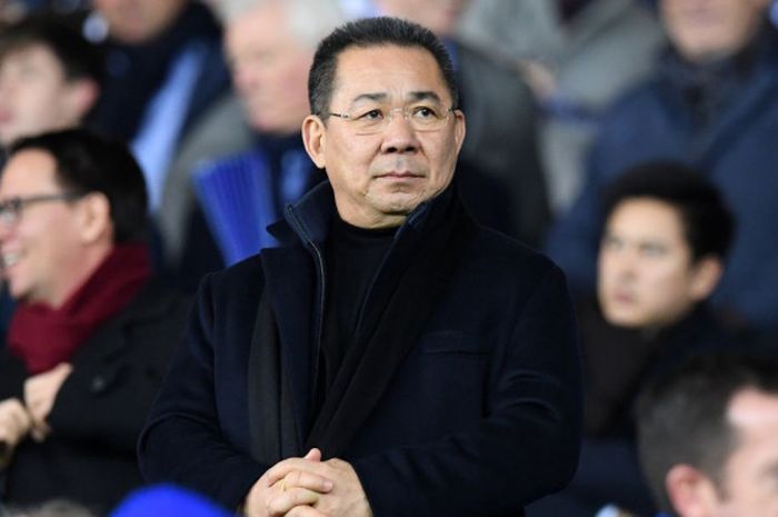 Pemilik Leicester City, Vichai Srivaddhanaprabha, menyaksikan laga Liga Champions antara Leicester City dan Club Brugge di Stadion King Power, Leicester, pada 22 November 2016.