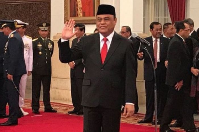 Pembina Persija Jakarta, Syafruddin saat dilantik menjadi Menteri Pemberdayaan Aparatur Negara dan Reformasi Birokrasi (PAN-RB) di Istana Negara, Jakarta, Rabu (15/08/2018).