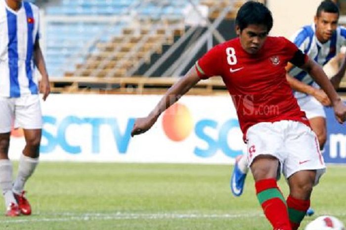 Egy Melgiansyah saat membela Timnas U-23 Indonesia di SEA Games 2011