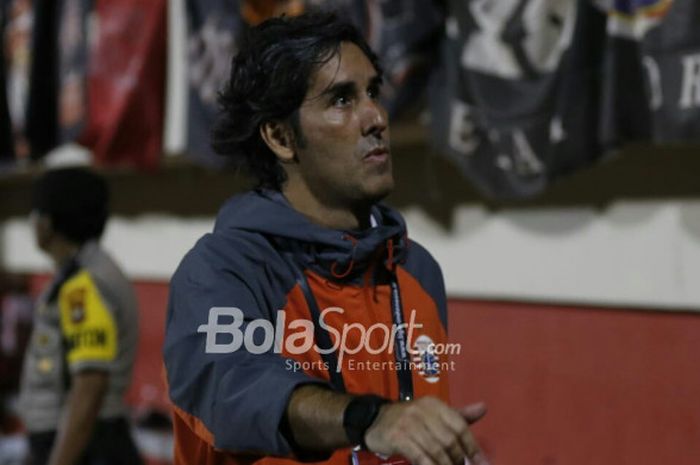     Pelatih Persija Jakarta, Stefano Cugurra, di Stadion PTIK, Jakarta, Sabtu (30/6/2018).    