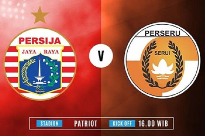 Persija Jakarta versus Perseru Serui. 