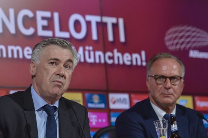 Carlo Ancelotti melakukan konferensi pertama sebagai pelatih Bayern Muenchen, Senin (11/7/2016) waktu setempat.
