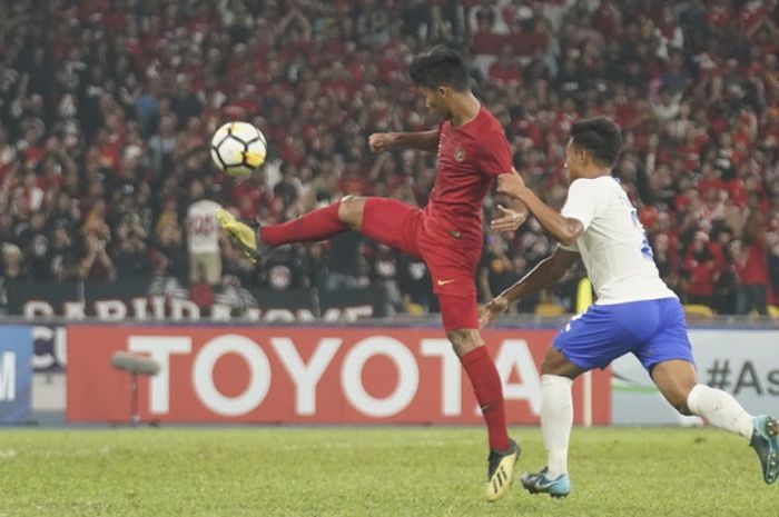 Timnas U-16 Indonesia berhadapan dengan India pada laga pamungkas Grup C Piala Asia U-16 2018 di Stadion Bukit Jalil, 27 September 2018. 