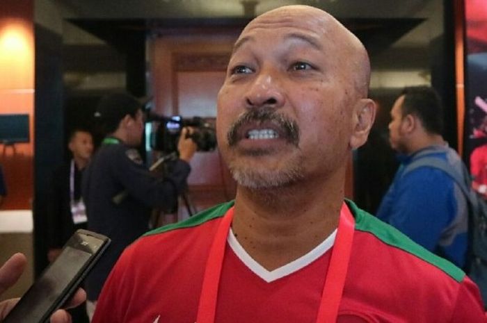 Mantan kapten timnas Indonesia, Fachri Husaini, saat ditemui di Kongres Tahunan PSSI di Hotel Aryaduta Bandung, Minggu (8/1/2017).