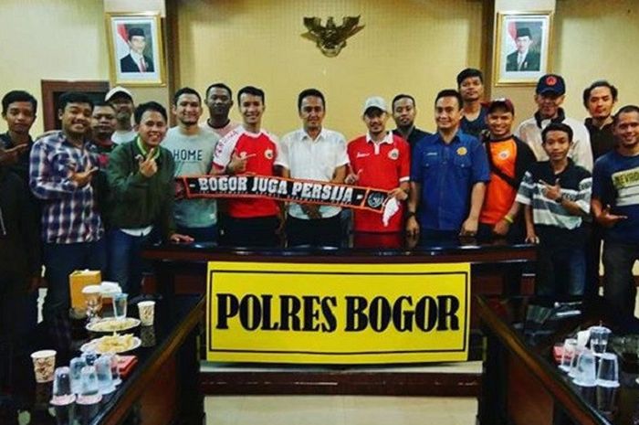 Jakmania Bogor Sambangi Polres Bogor, Selasa (27/3/2018). 