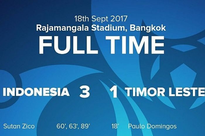 Timnas U-16 Indonesia menang 3-1 lawan Timor Leste di Stadion Rajamangala, Senin (18/9/2017)