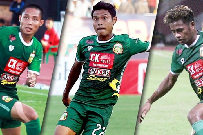 Trio gelandang serang Bhayangkara Surabaya United, Evan Dimas, Fandi Eko, dan Ilham Udin. Kecil kemungkinan ketiganya bakal dilepas secara bersamaan ke persiapan timnas menuju Piala AFF 2016.