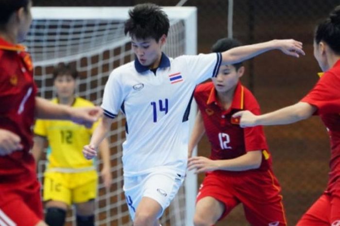 Tim Futsal Putri Thailand vs Vietnam di Stadion Panasonic, Shah Alam, Jumat (18/8/2017).