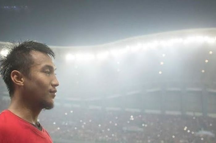 Gelandang Persija, Muhammad Hargianto selepas laga kontra tamunya, Arema FC, pada pekan kesembilan Liga 1 musim 2017 di Stadion Patriot Chandrabaga, Kota Bekasi, 2 Juni 2017. 