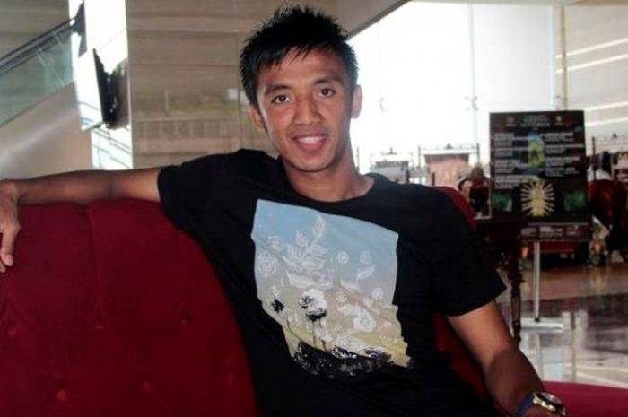 Gelandang Bayu Pradana saat ditemui di Hotel Alana, Solo  pada awal September 2016. 