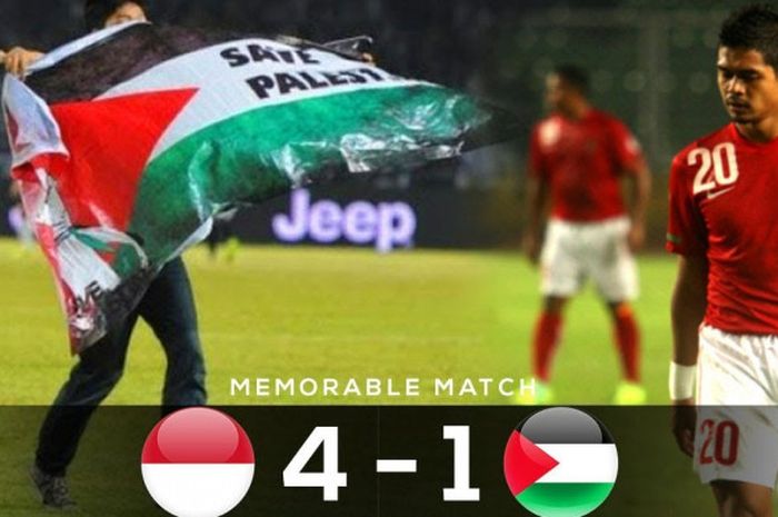 Timnas Indonesia sukses mengalahkan Palestina dengan skor 4-1 dalam laga uji coba di Stadion Manahan, Solo pada 22 Agustus 2011.