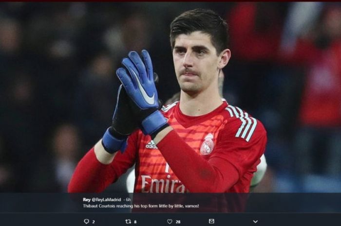 Kiper Real Madrid, Thibaut Courtois, menyebut angin sebagai faktor permainan kurang bagus Real Madri