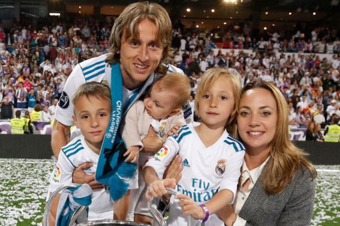 Potret keluarga bahagia Luka Modric