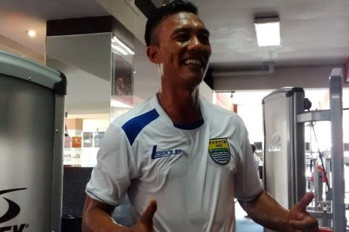 Hermawan sudah bergabung skuat Maung Bandung dan langsung mengikuti latihan kebugaran Persib di Rai Fitness Bandung, Jumat (5/2/2016).