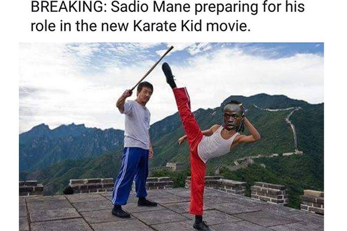 Meme kocak pemain Liverpool, Sadio Mane